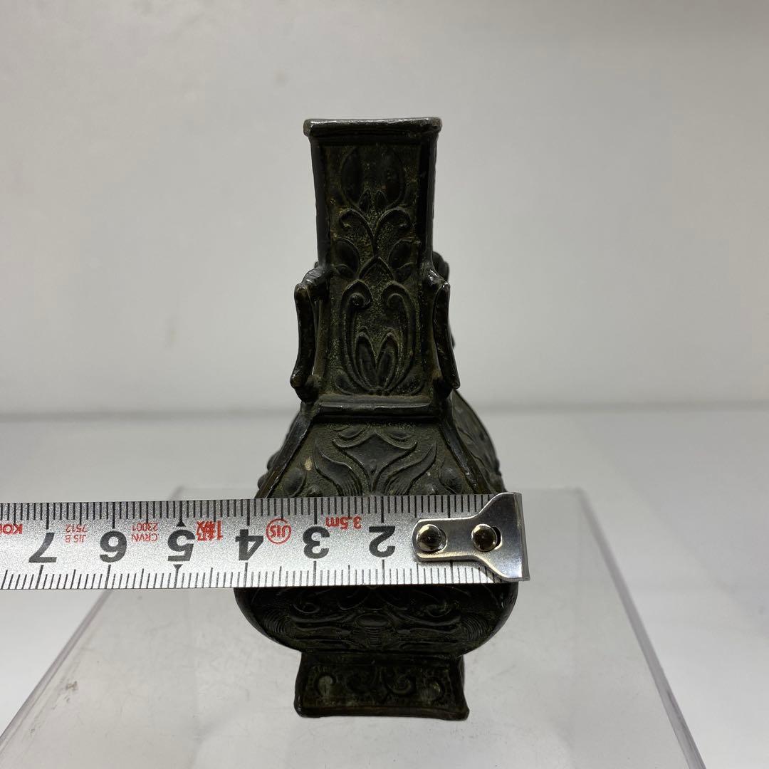 慶山堂　銅製　花瓶　147g タルカニ　東さ7-1124②