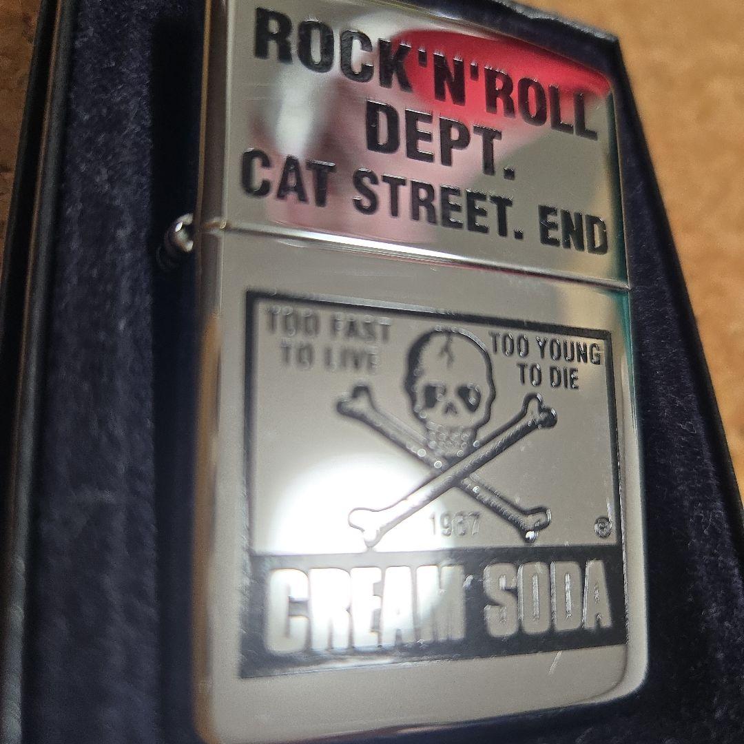 クリームソーダ　ジッポー未使用品　こきず少なく綺麗です。