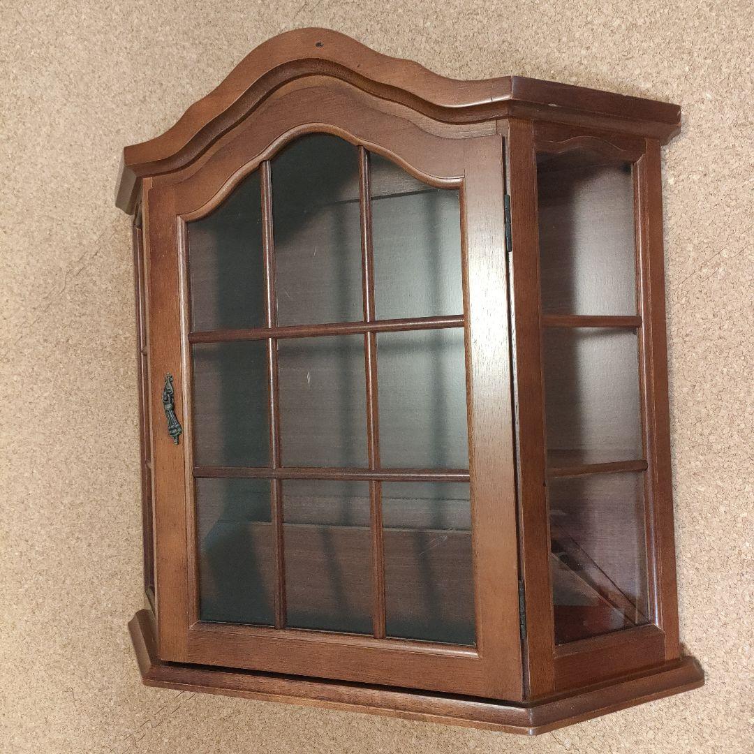 木製 キャビネット アンティーク 飾り棚 壁掛け