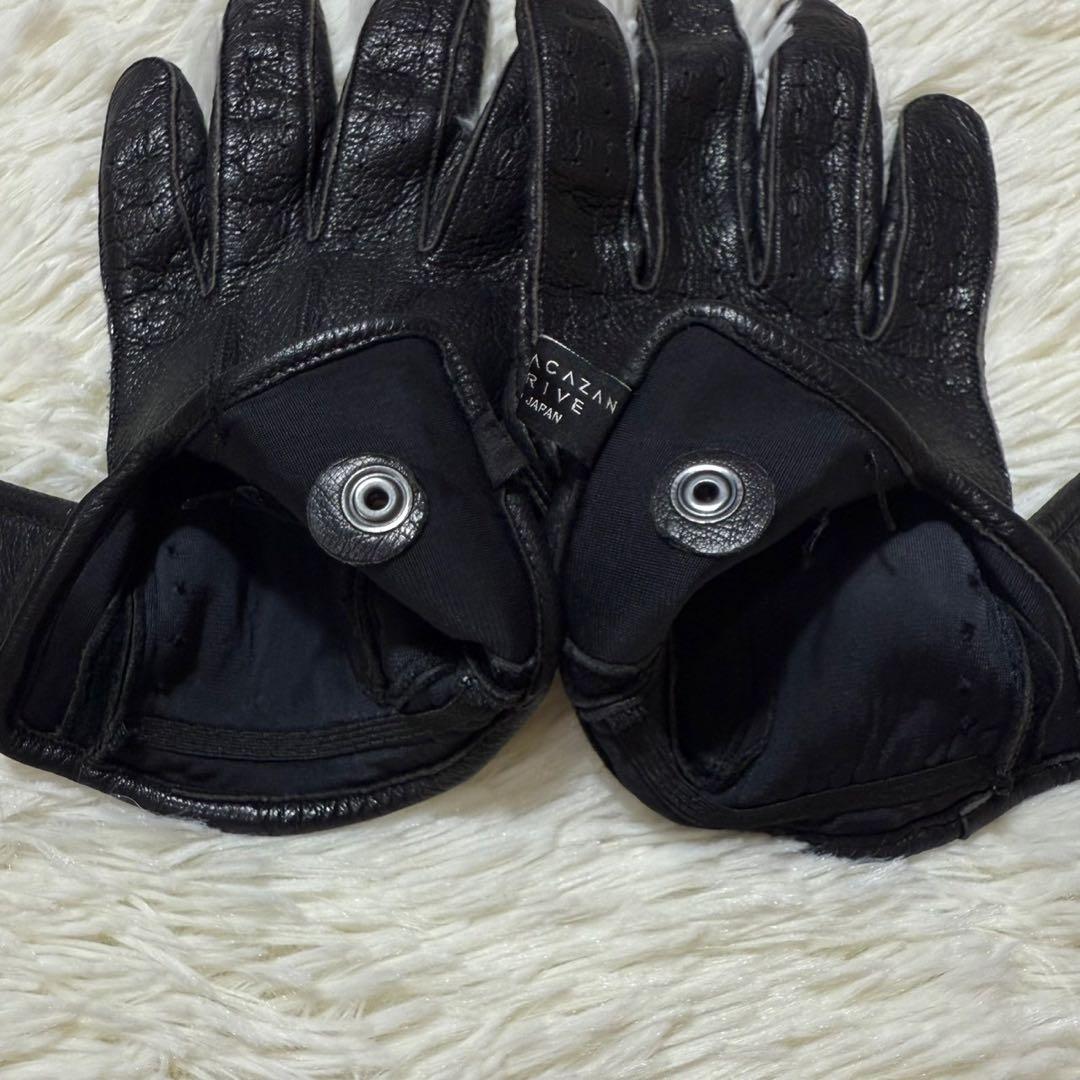 【美品】CACAZAN ドライビンググローブ レザー ブラック Mサイズ 日本製