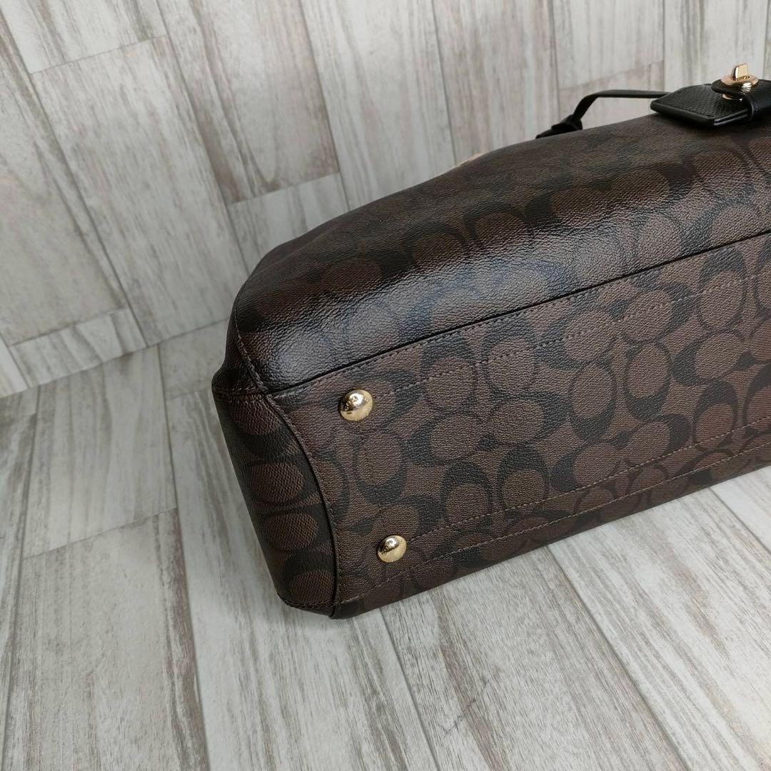 55 COACH コーチ　シグネチャー　2WAY ハンドバッグ　ショルダーバッグ