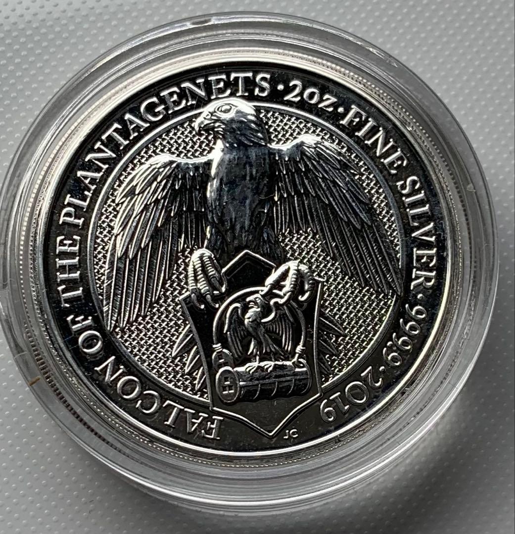 Falcon of the Plantagenets 2oz 銀貨 2019年