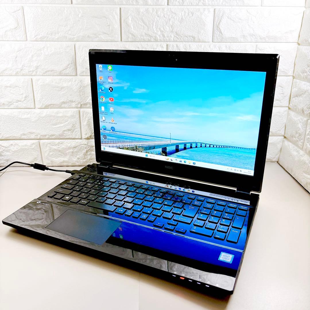 快適SSD✨メモリ8GB フルHD 第7世代 カメラ ノートパソコン NEC