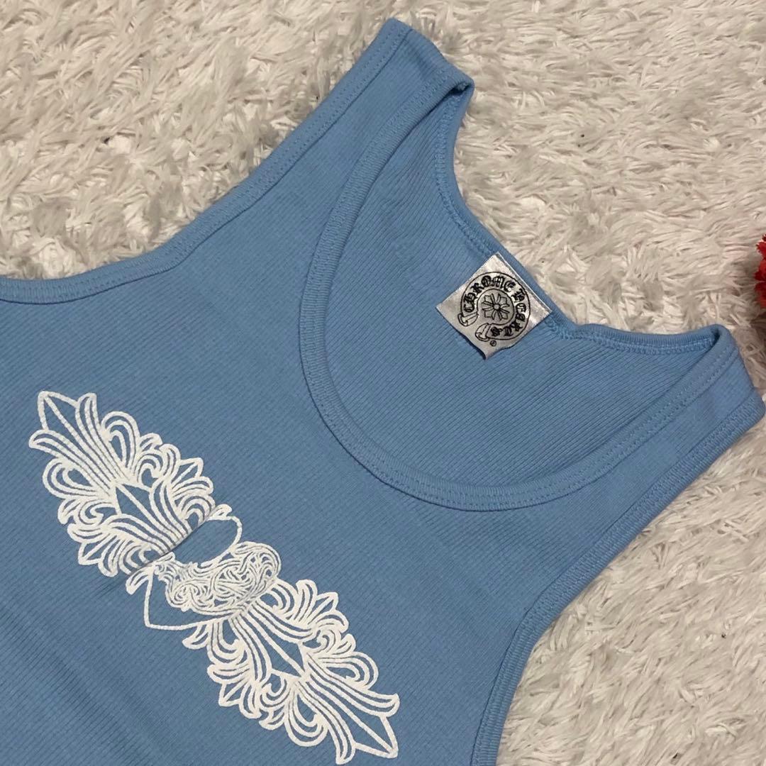 ［美品］クロムハーツ タンクトップ ネックロゴ ダガープリント ハート　M