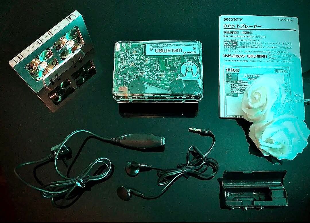 カセットウォークマンSONY WM-EX677透明カバー「整備済み、完動超美品」