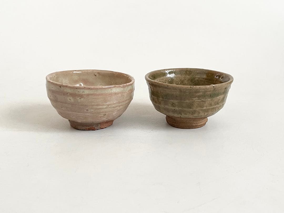 人間国宝　陶芸家　加藤土師萌　陶盃　二客　酒器　酒盃　ぐい呑　猪口　共箱