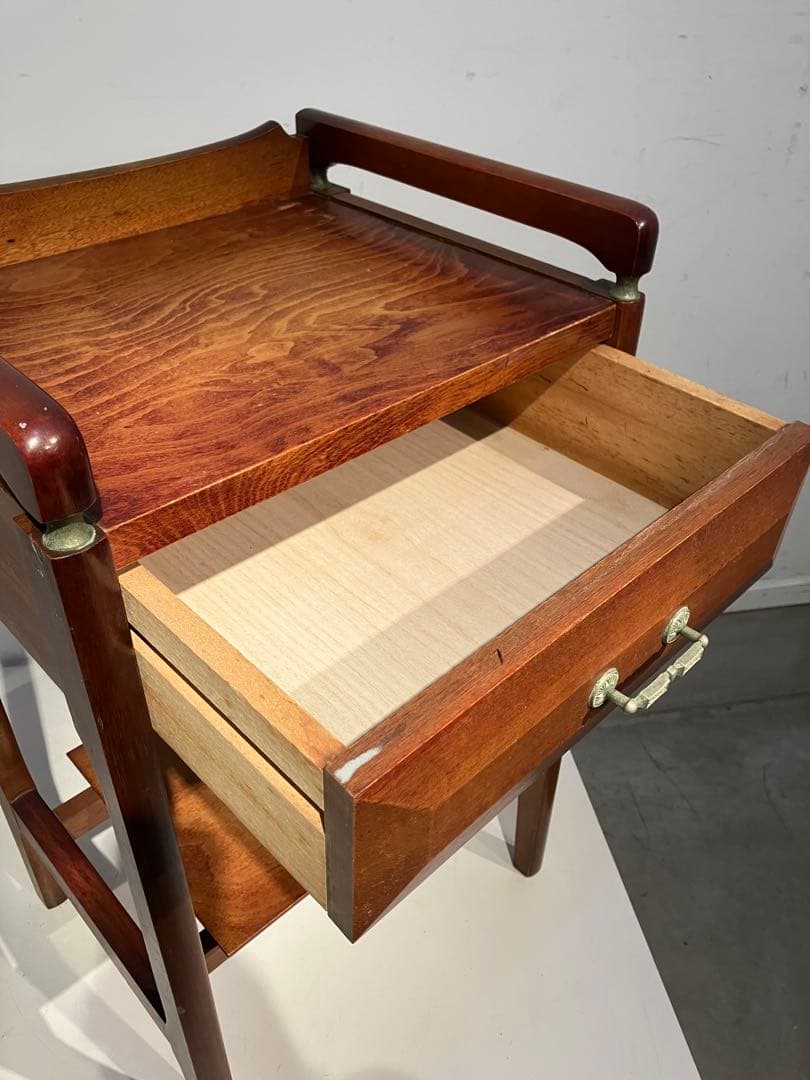 オールド・コイズミの木製コンソールテーブル、レトロ、キツツキ、天童木工、