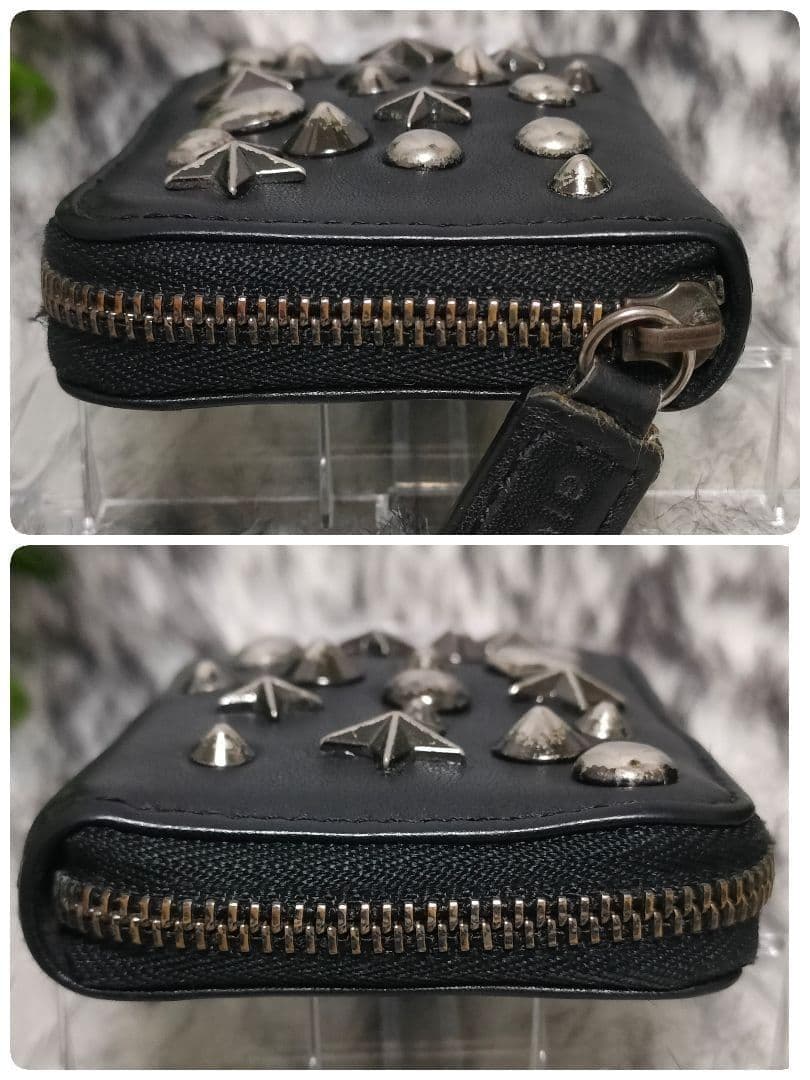 GIVENCHY ケース ブラック スタッズ ジバンシー 小銭入れ 黒革