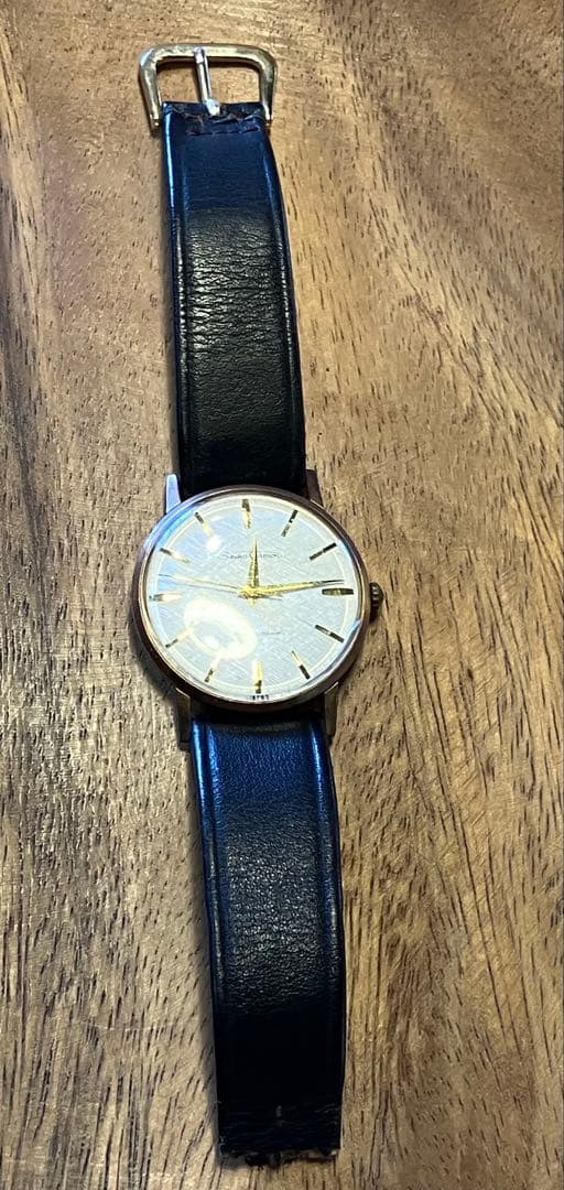 Seiko Crown 腕時計 ブラックレザー