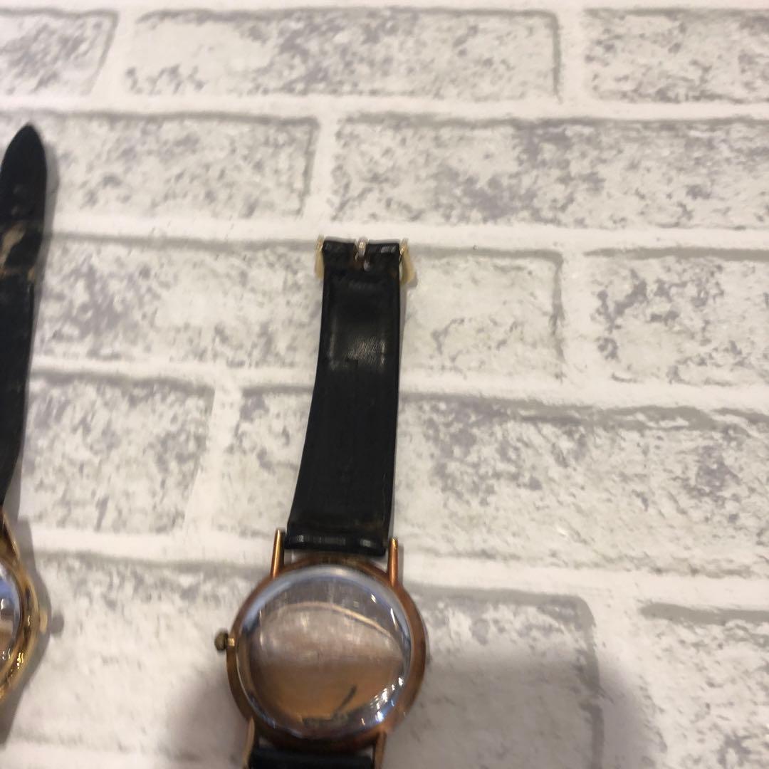 Seiko Crown 腕時計 ブラックレザー