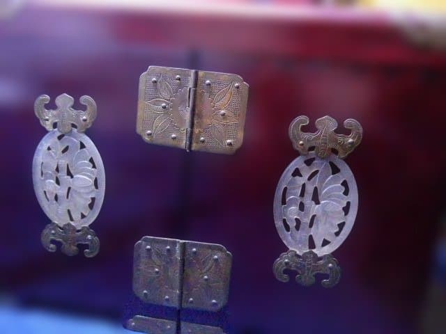 木製多機能収納ボックス 鏡付き