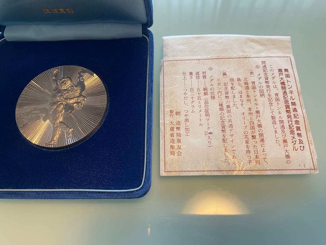 【希少レアモデル】青函トンネル&瀬戸大橋開通記念貨幣発行記念メダル1988年