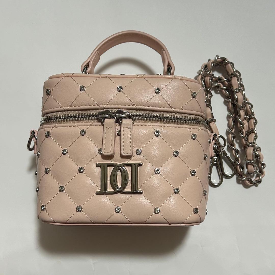 darich キルティングビジュースクエアミニバッグ ピンク