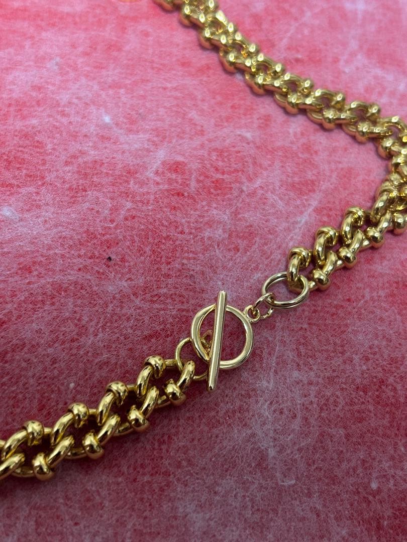 Tiffany刻印ゴールドカラーチェーン　50cm