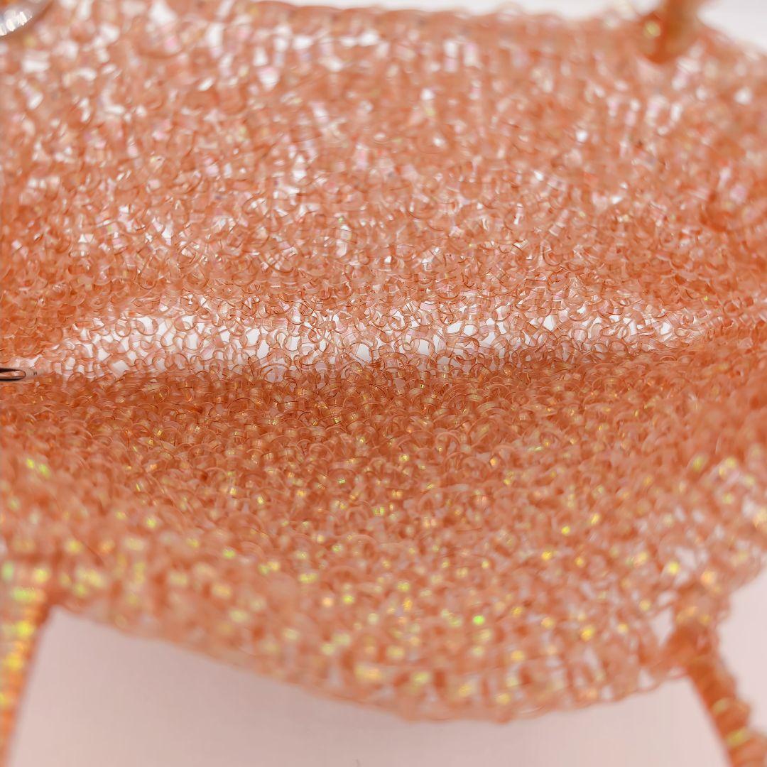 ANTEPRIMA アンテプリマ　ワイヤーバッグ　ビーズハンドバッグ オレンジ