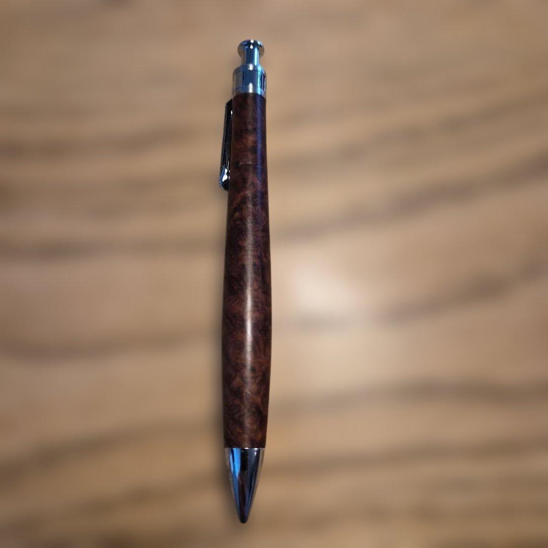 工房楔 花梨瘤杢 シャープペンシル 0.5mm クリップ跡有り、ハードケース無し