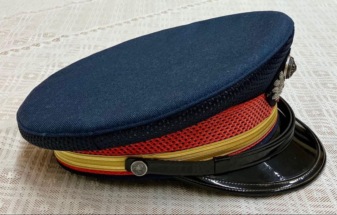 当時物 国鉄 助役制帽◆鉄道 帽子 3号形◆日本国有鉄道 記名あり そ