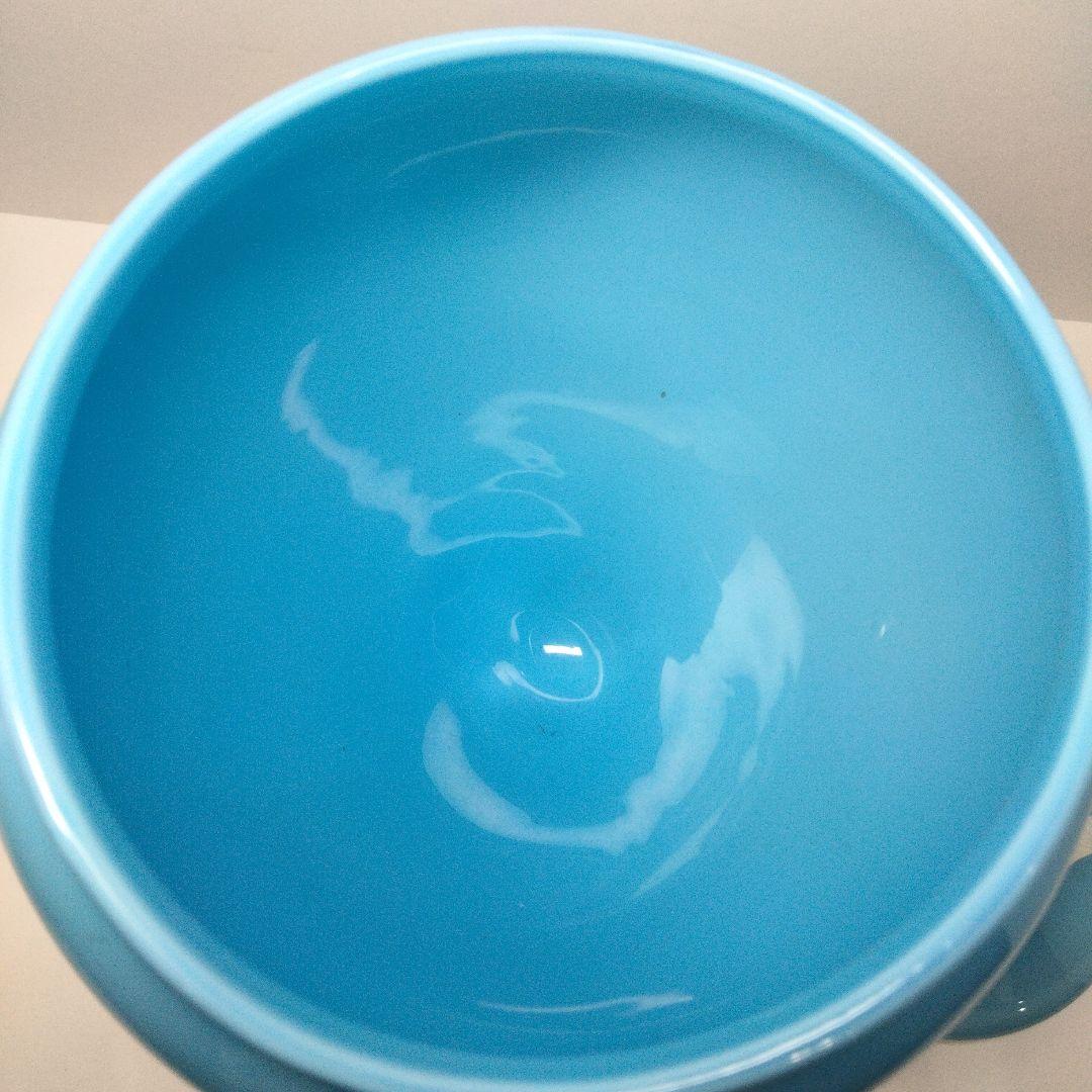 P265　大正ガラス蓋物 白乳ブルー蓋壺 高さ33㎝ 直径13㎝