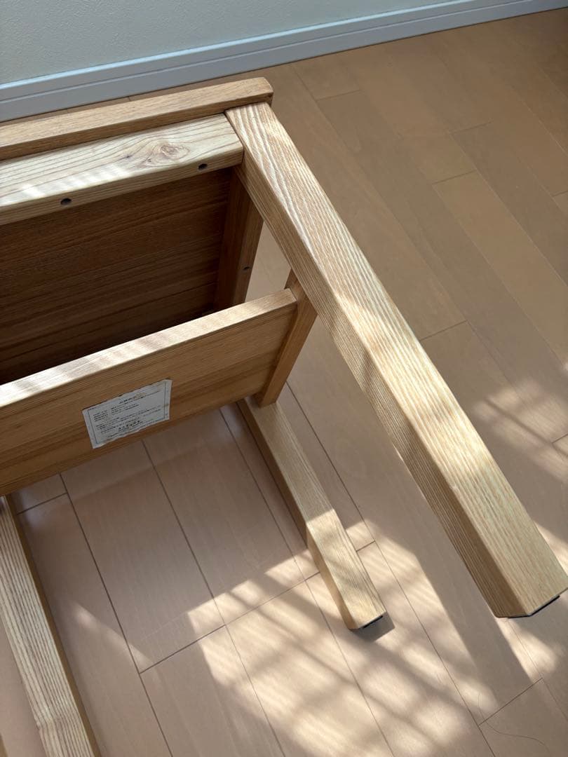 無印良品 木製サイドテーブルベンチ　タモ材　廃盤品