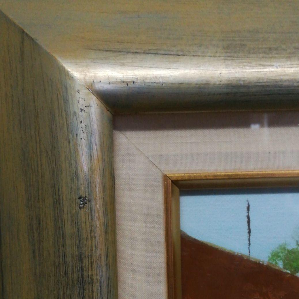 額装　額絵　風景画　フィレンツェ　油彩　織田まりこ