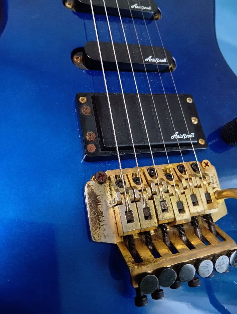 アリアプロ va553 エレキギター ブルー ケース付き