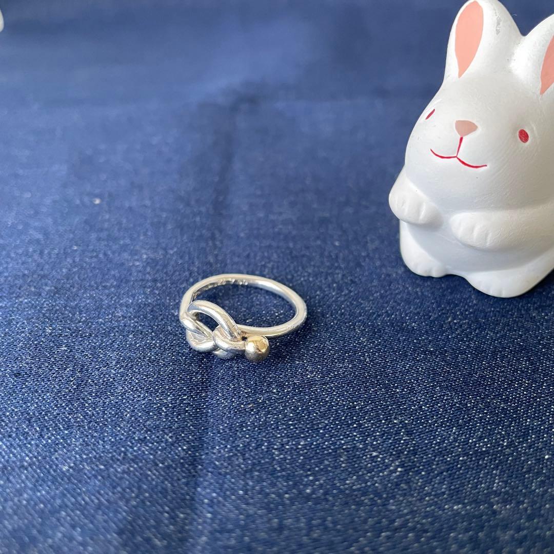 【TIFFANY&Co.】ティファニー ラブノットリング 925 750 11号