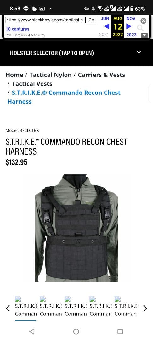 個人装備 BLACKHAWK Commando Recon Chest Harness