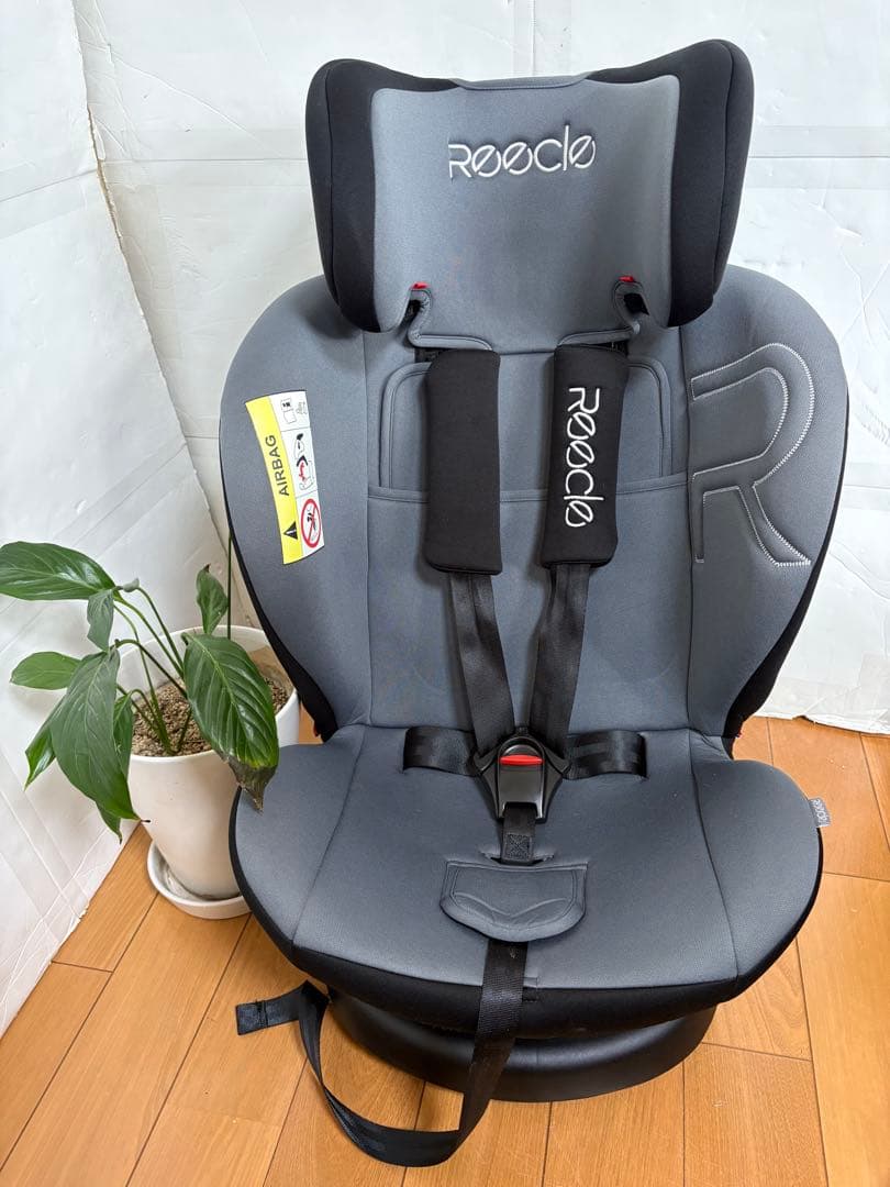 【美品】Reecle チャイルドシート グレー　ジュニアシート　ISOFIX