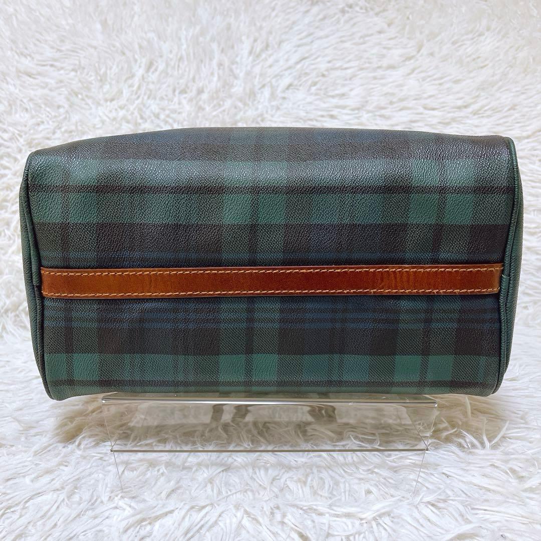 ポロラルフローレン ミニボストンバッグ ブラックチェック柄 ハンドバッグ