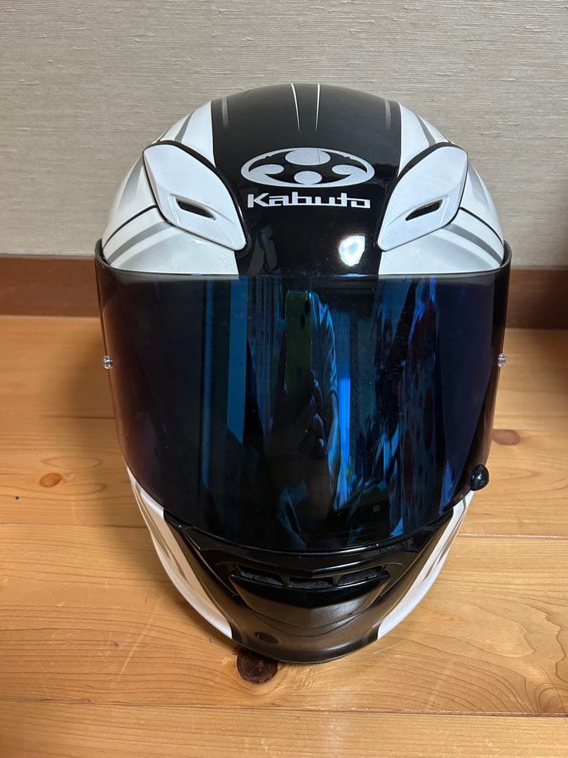 ファームKabuto フルフェイスヘルメット ホワイト・ブラック