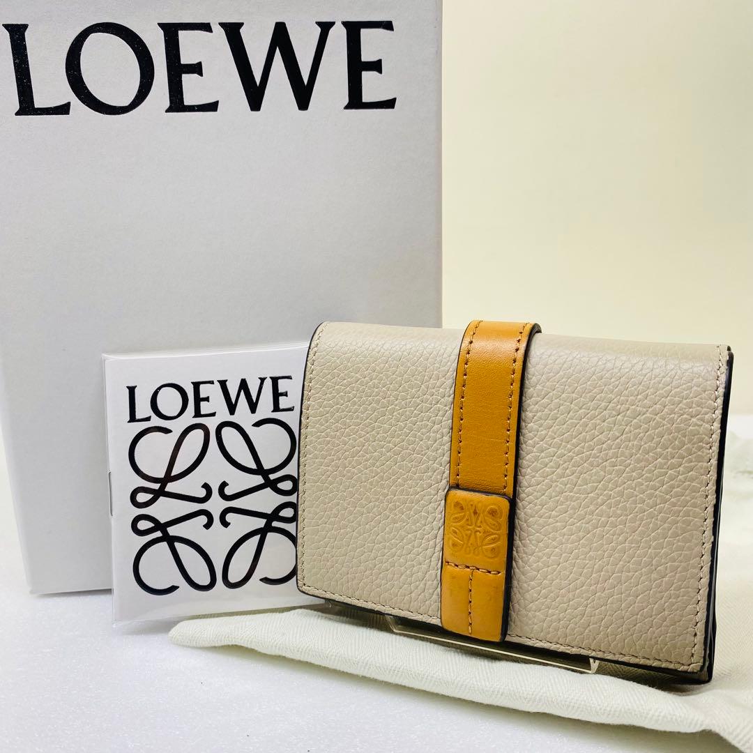 LOEWE ロエベ 三つ折り財布 コンパクトジップウォレット　バイカラー