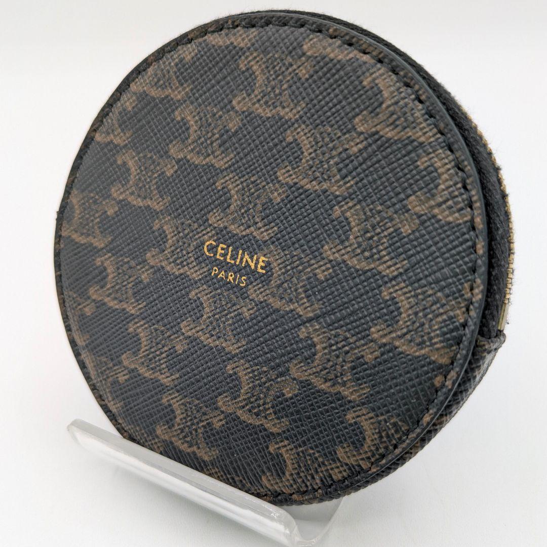 CELINE セリーヌ トリオンフ レザー ケース ダーク ブラウン