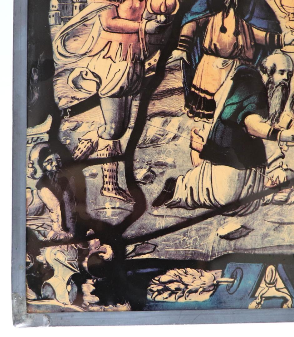 東方三博士の礼拝 ヴィンテージ ステンドグラス マギ キリスト 誕生 アメリカ製