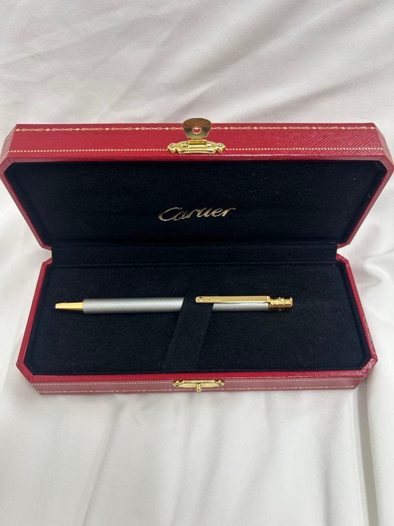 美品 Cartier サントスドゥカルティエボールペン 箱付き