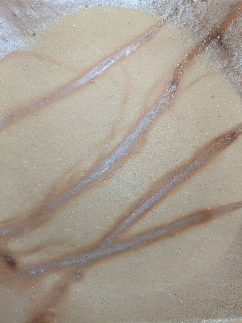 伊勢崎紳 備前焼 角皿 共箱共布栞 食器 緋襷 中皿 盛り皿 四方皿 和食器