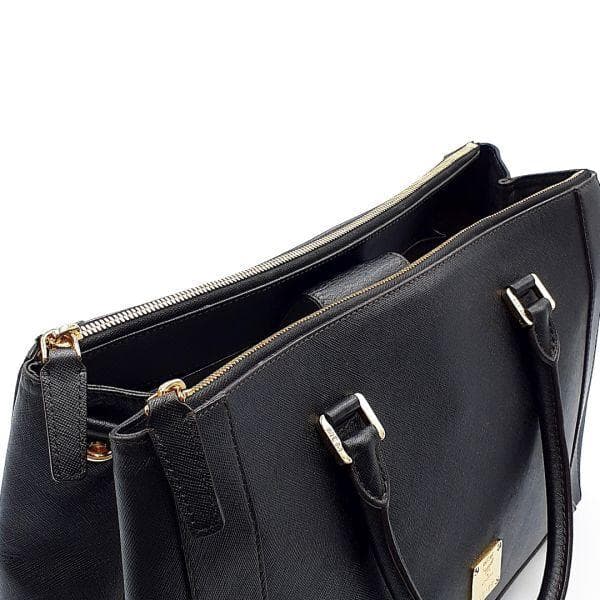 ◆美品◆ エムシーエム MCM ハンドバッグ トートバッグ 鞄 レザー 黒系