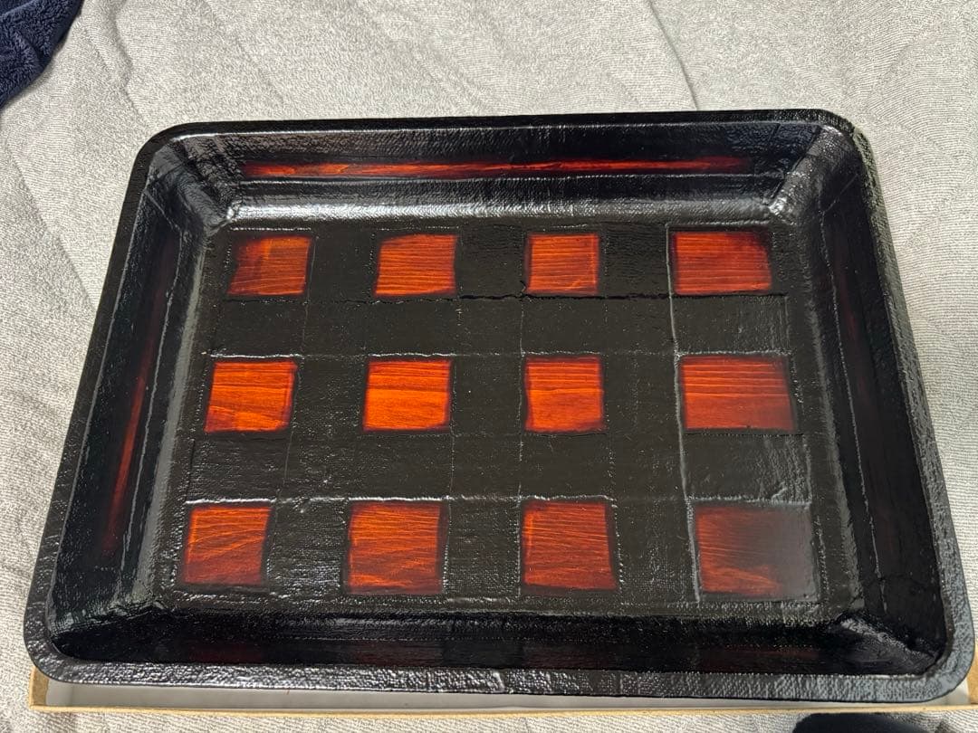 kurosawa7356 角偉三郎　輪島塗　大菜盆　未使用保管品