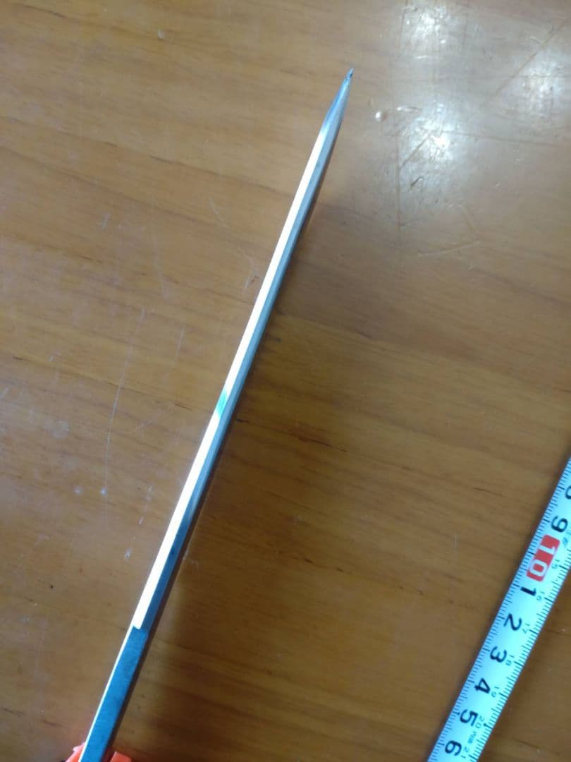 日本刀　残欠　切先部、刃長14.7cm合法サイズです　竹細工刀の材料にいかがです