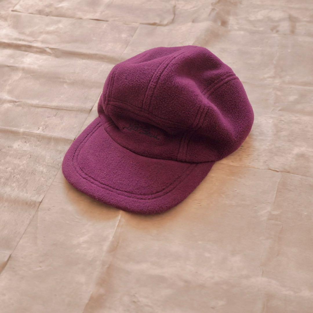 レア 80s 90s USA製 エルエルビーン フリース キャップ 筆記体 XL