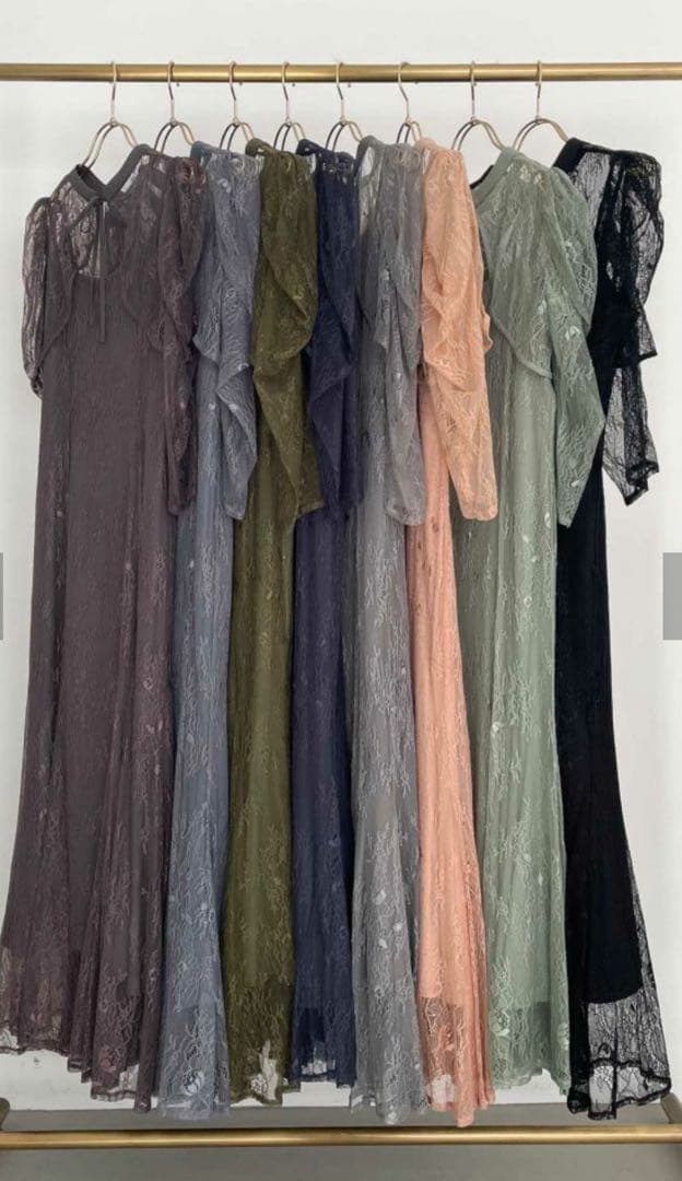 カ★新品タグ付き★ドリードール　ボレロレイヤードレースドレス　グレー