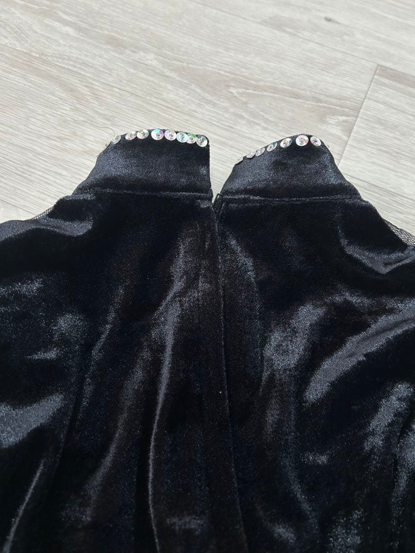 ベロア スパンコール チャイナドレス