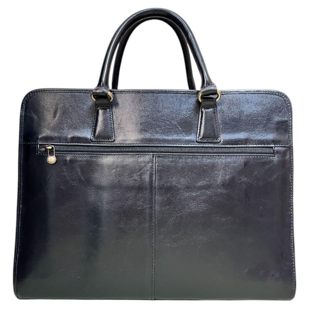 【美品】[BANUCE] ビジネスバッグ メンズ 本革（イタリア皮）
