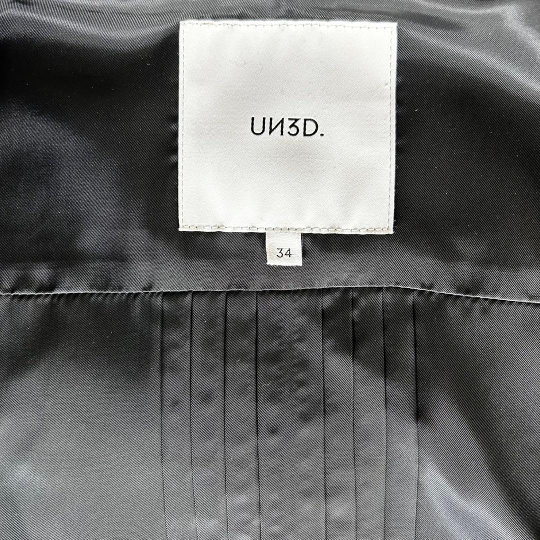 完売品✨UN3D. アンスリード アシンメトリー コート ノーカラー ブラック