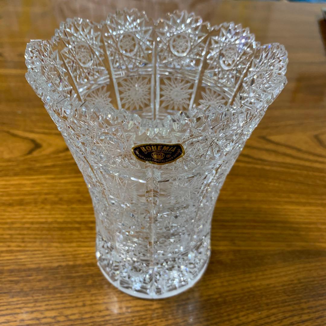 ボヘミア クリスタルガラス BOHEMIA 花瓶 花器　ミニブーケ