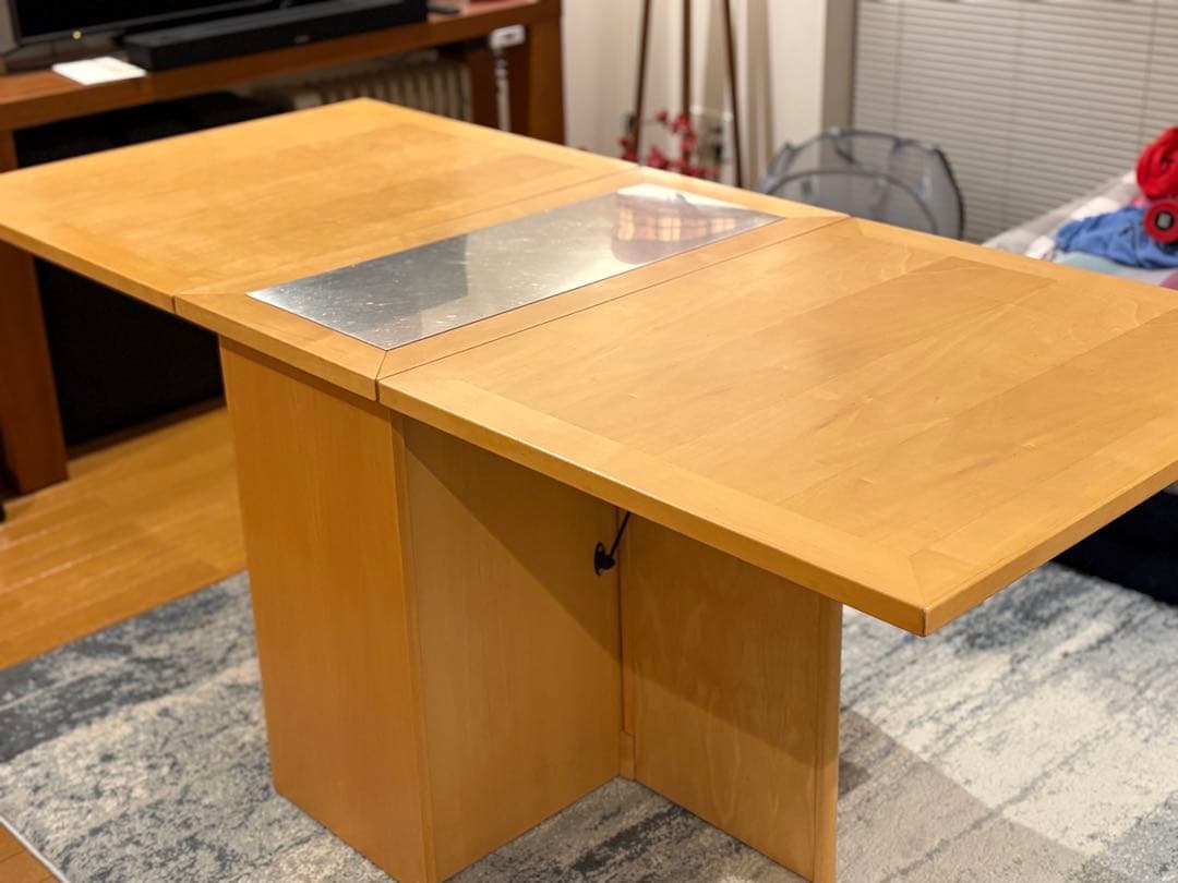 【フェレル】Skovby伸縮式ダイニングテーブル ナチュラル