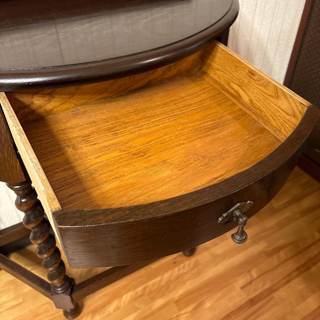 美品！イギリス アンティーク家具 コンソールテーブル花台ダークブラウン 英国製