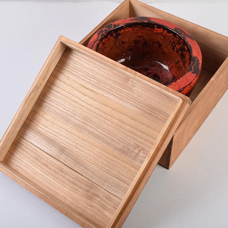 漆器　会津塗　乾漆鉢　丸鉢　時代箱付　V　R9272