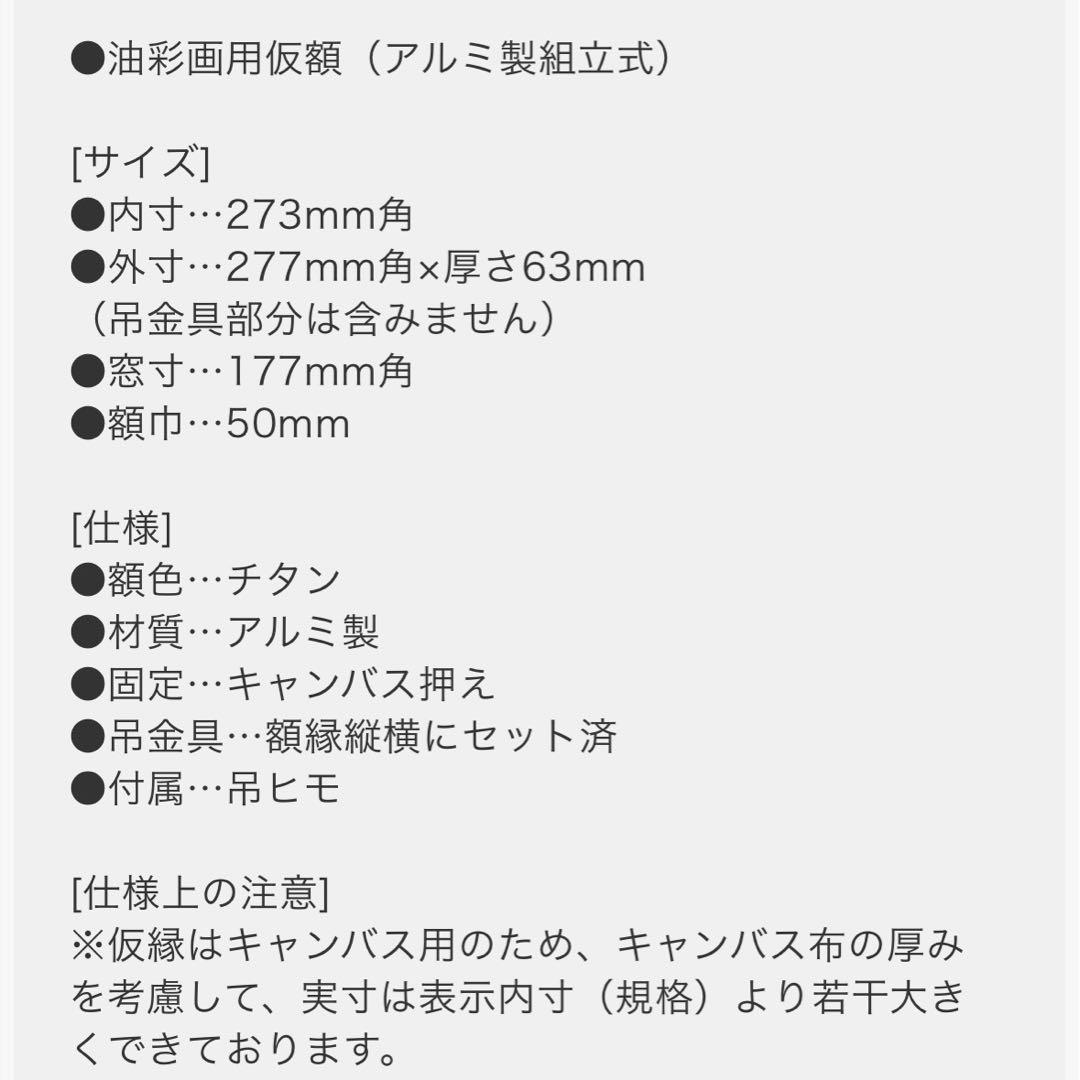 額縁　S3 オール50 チタン　安田精工　アート　油絵　アクリル画