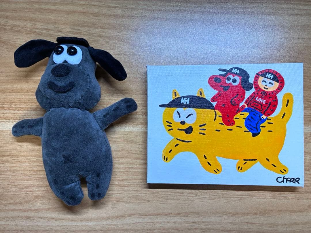 CHARR キャンバスアート　ぬいぐるみ