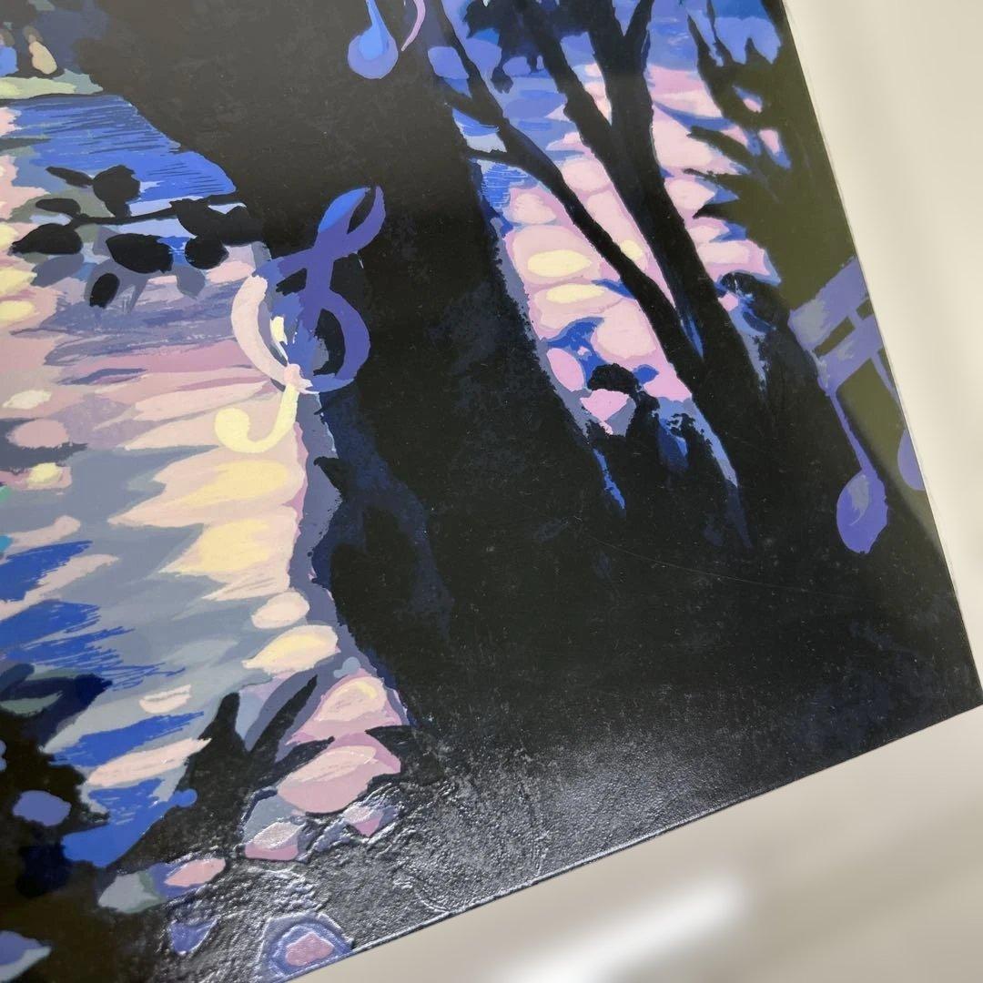 真作　笹倉鉄平 ヴァイオリンの森に シルクスクリーン 保証書付